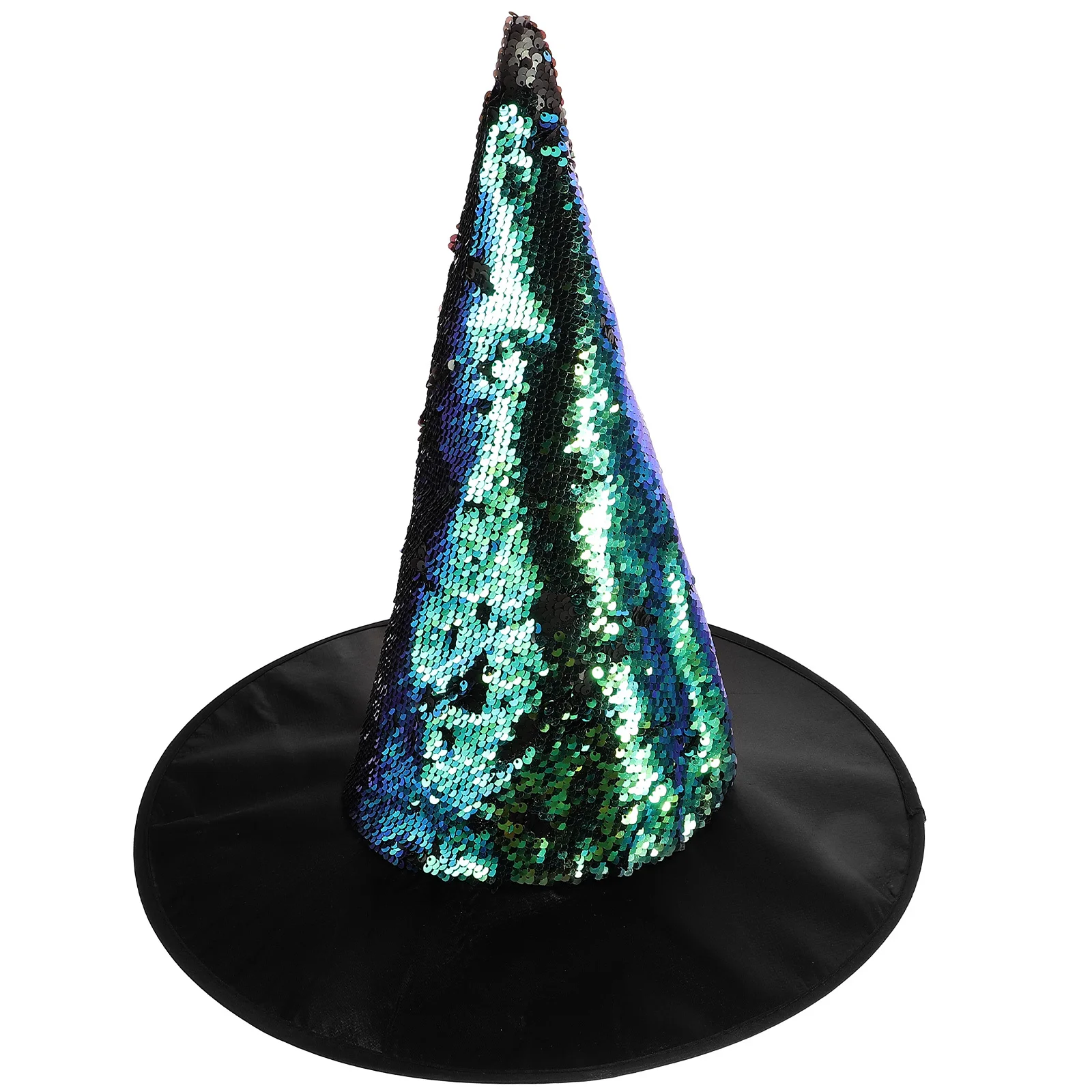 Chapeau de sorcière à paillettes pour Halloween, accessoire de Costume de Cosplay, vêtements confortables, décoration Durable pour fête pour femmes et filles