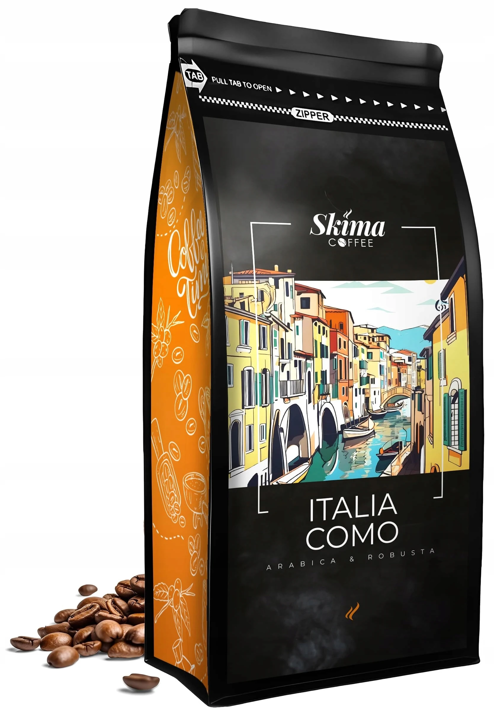 Kawa ziarnista 1kg ITALIA COMO Świeżo Palona do ekspresu + GRATIS