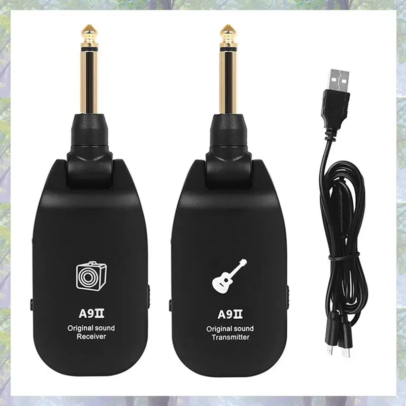 A9II Guitar Transmissor Receptor Sistema Amplificador Kit Recarregável Para Guitarra Elétrica Baixo