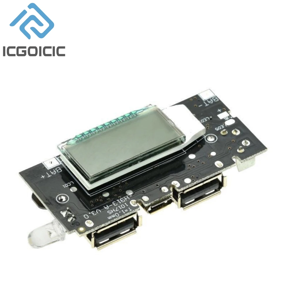 Dual USB 5V 1A 2.1A Mobile Power Bank 18650 Battery Charger PCB Power Module Accessories For Phone DIY LED LCD Module Board