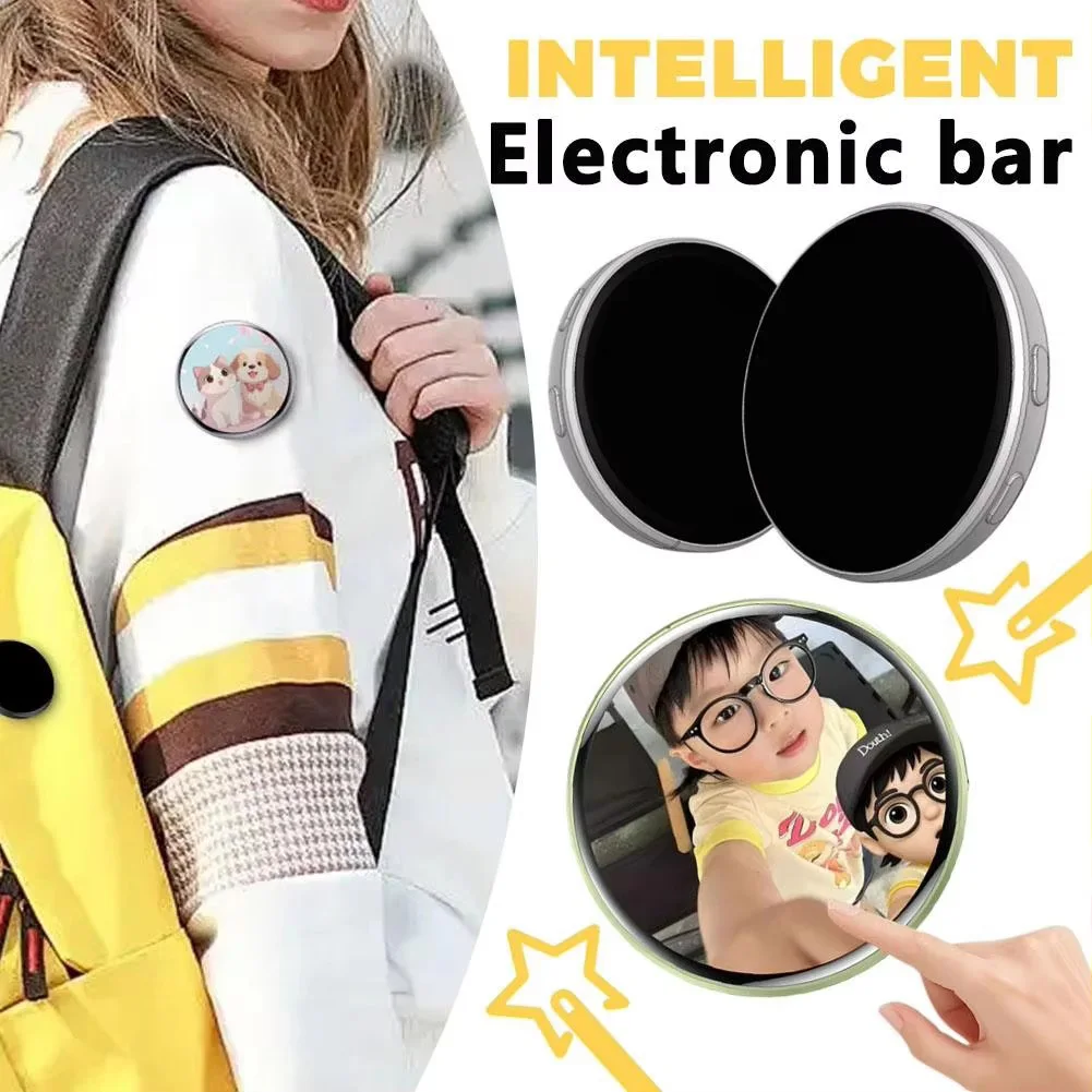 cracha-eletronico-de-pendurar-fotos-videos-bateria-de-longa-duracao-transmissao-bluetooth-cracha-de-anime-e-animacao