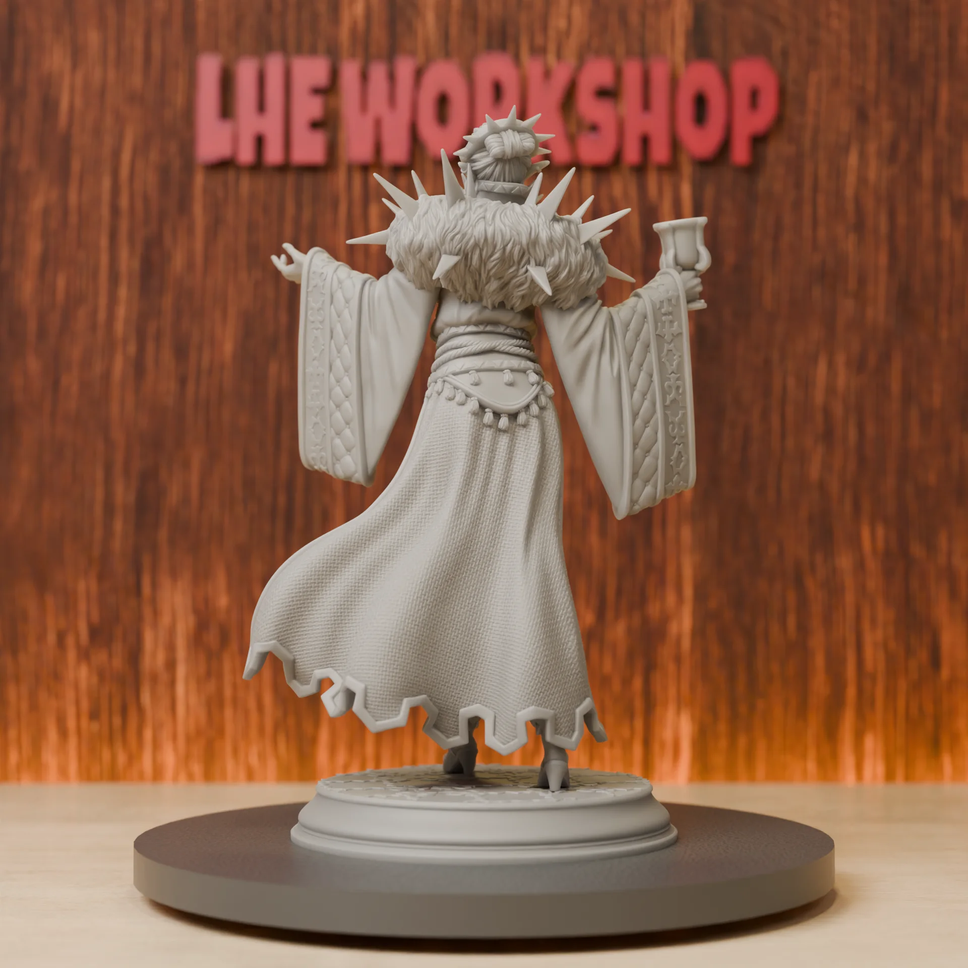 Vampire Noblewoman Miniatures | 28mm-75mm | Resin 3D Printed DND Pathfinder Mini | Unpainted Grey