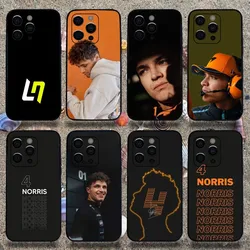 Custodia per telefono F1 Formula 1 Lando Norris per Apple iPhone 15,14,13,12,11,Pro,X,XS,Max,XR,Plus,Mini Cover morbida nera