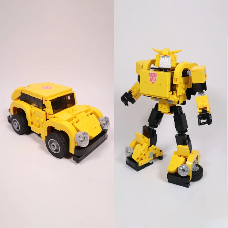 

MOC Transformation G1 Bumblebee Children's Assembly Transformation Car Model Small Particle Block Toy Birthday Gift