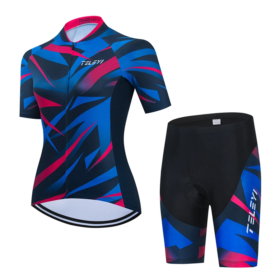 Pro 2024 Woman Short Sleeve Cycling Jersey Set Sports Outfit Bike Clothing Kit Mtb Maillot Cyclist Bicycle Clothes