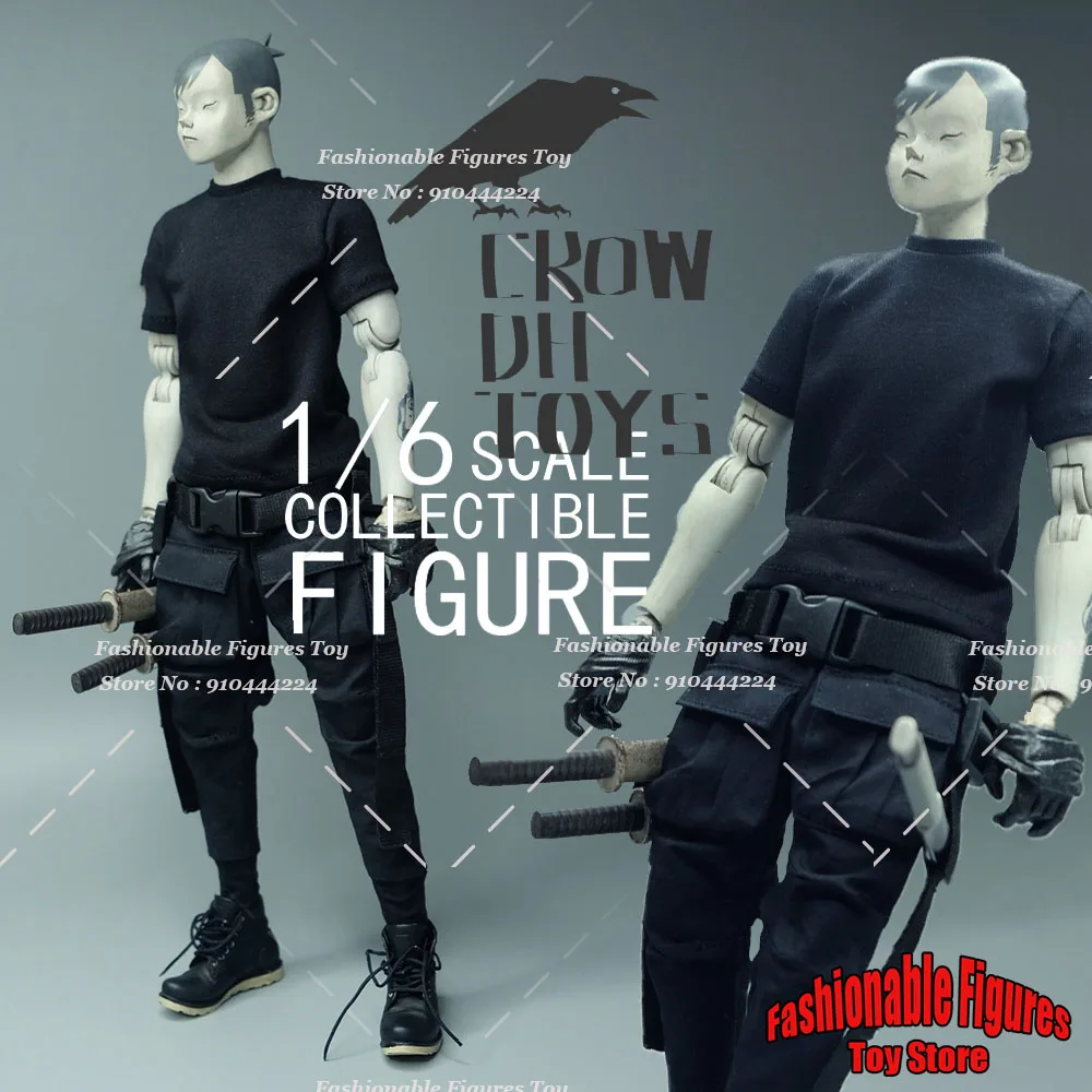 CROWDHTOYS 1/6 Men Soldier T Shirt Trendy Top Pants Multi Functional Waist Belt Street Boys Clothing Fit 12