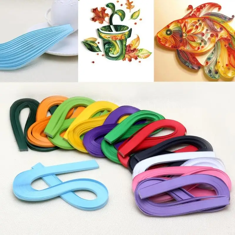 

Y5LB Quilling Paper 120 Stripes 5mm Width Color Solid Colors Paper for Children Adults DIY Fun Accessory