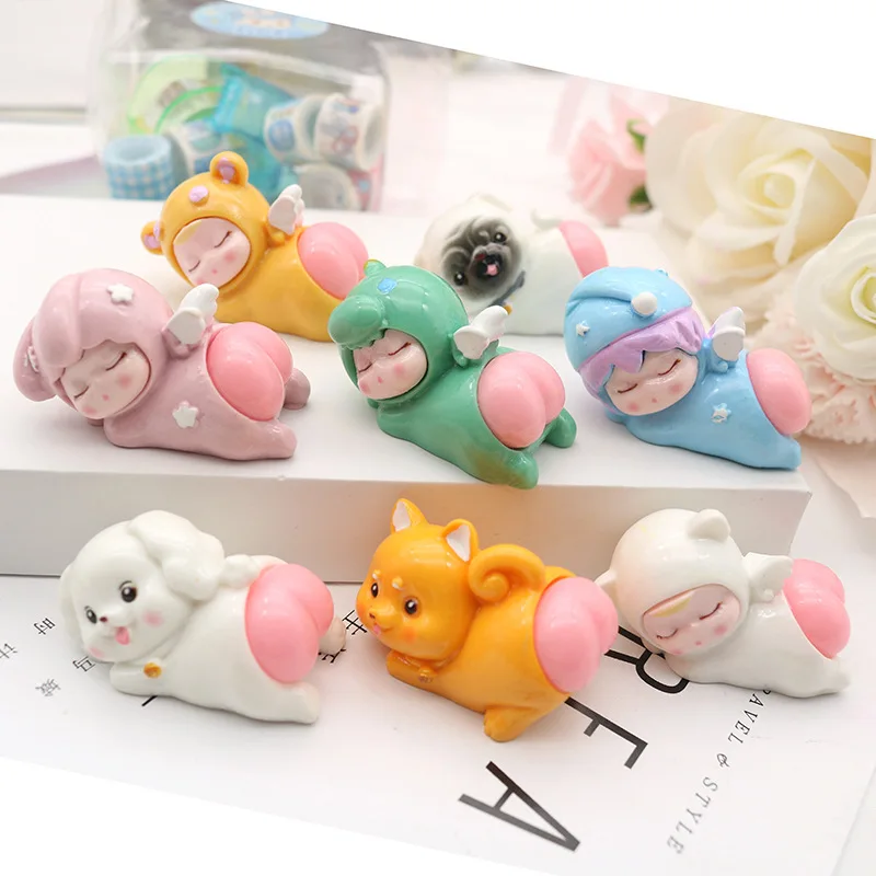 One set/8pcs Cute Cartoon Charms Butt Series DIY Materials Table Decorations Accessories Jewelry Key Chains Z2157