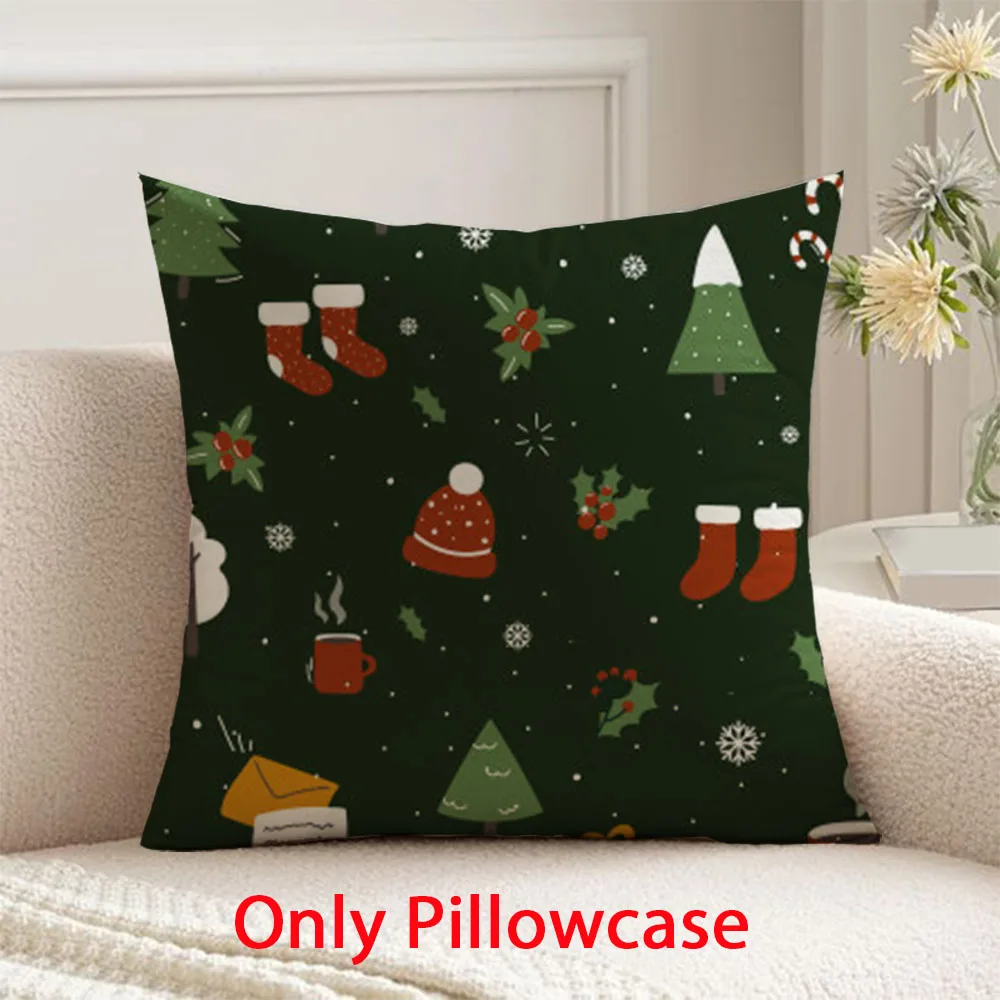 

Christmas Pillow cover winter decorative 45x45 cushions cover for New Year home decor pillow case