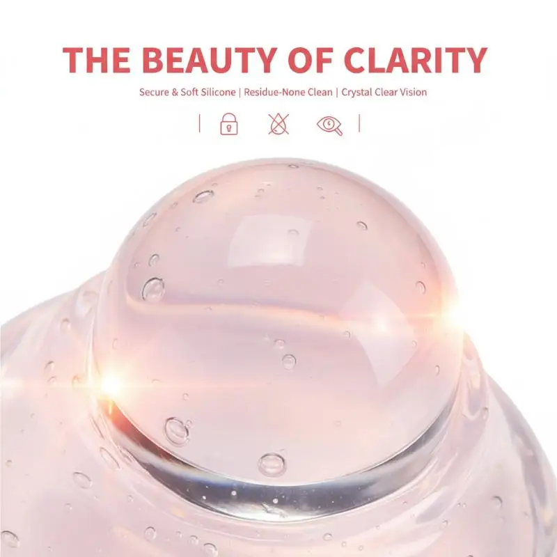 Silicone Nail Stamper Scraper Templates With Cap Clear Jelly Silicone Head Nail Stamp Scraper Stamping Polish Print DIY