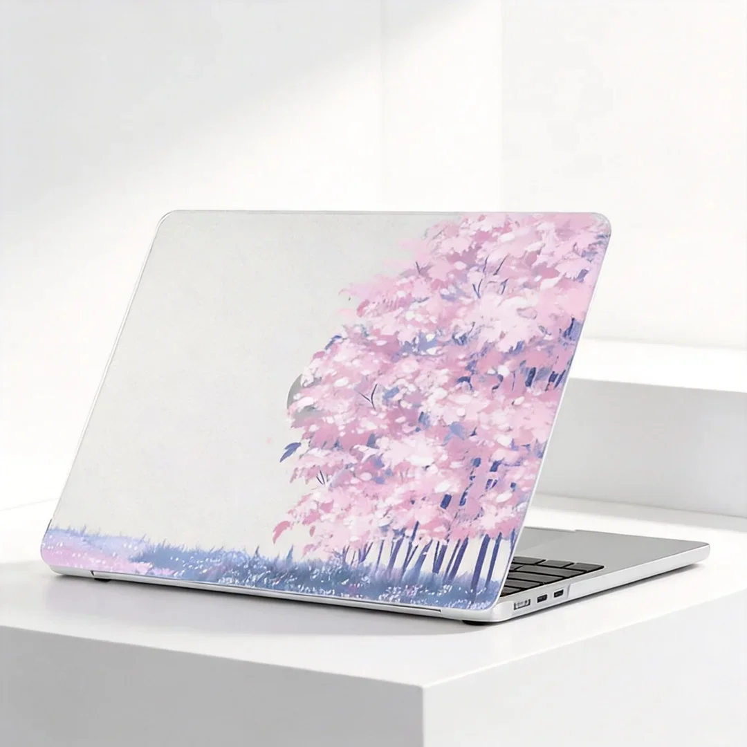 Print Shell for MacBook Neo 13 Case 2026 A18 Pro A3404 Laptop Case for MacBook Air13 15 M5 Pro14 16 Cherry Blossom Pattern Case
