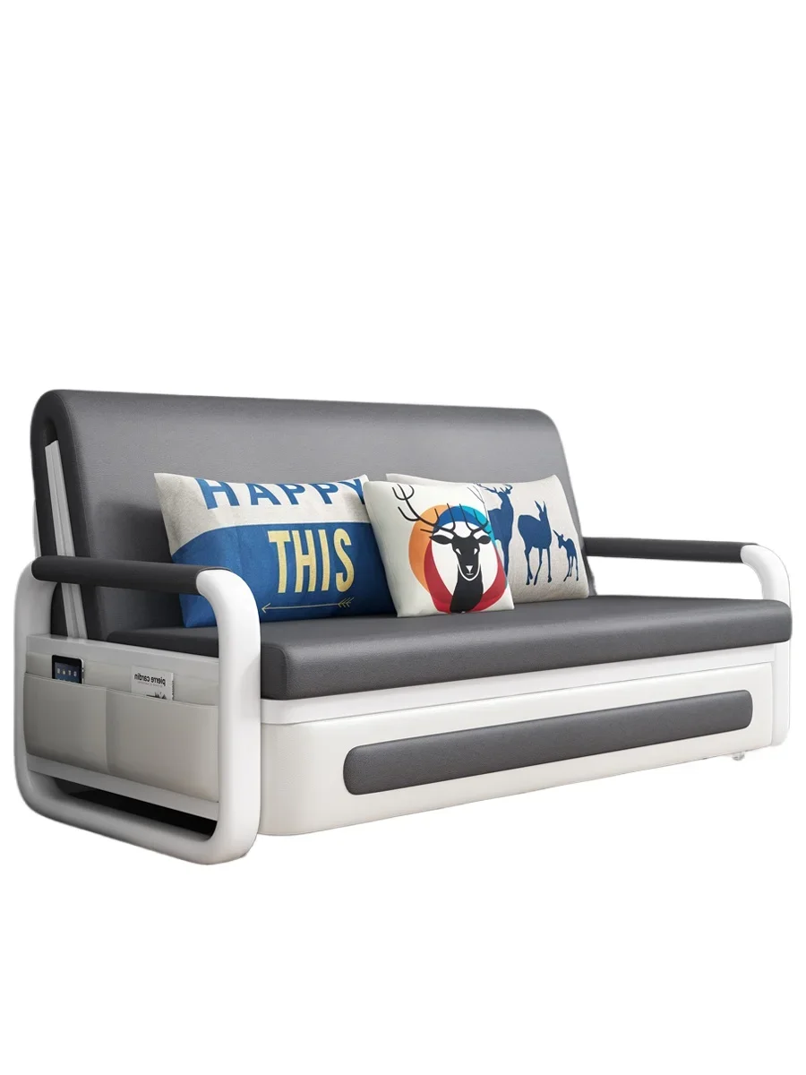 

Sofa bed dual-purpose foldable single multi-functional storage small apartment living room double