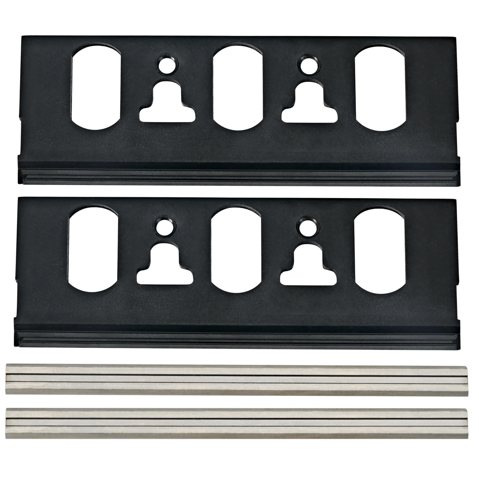 

1 set of TASP 82mm Planer Blades and Universal Knife Holders Replacements for Makita 1923H Bosch Ryobi