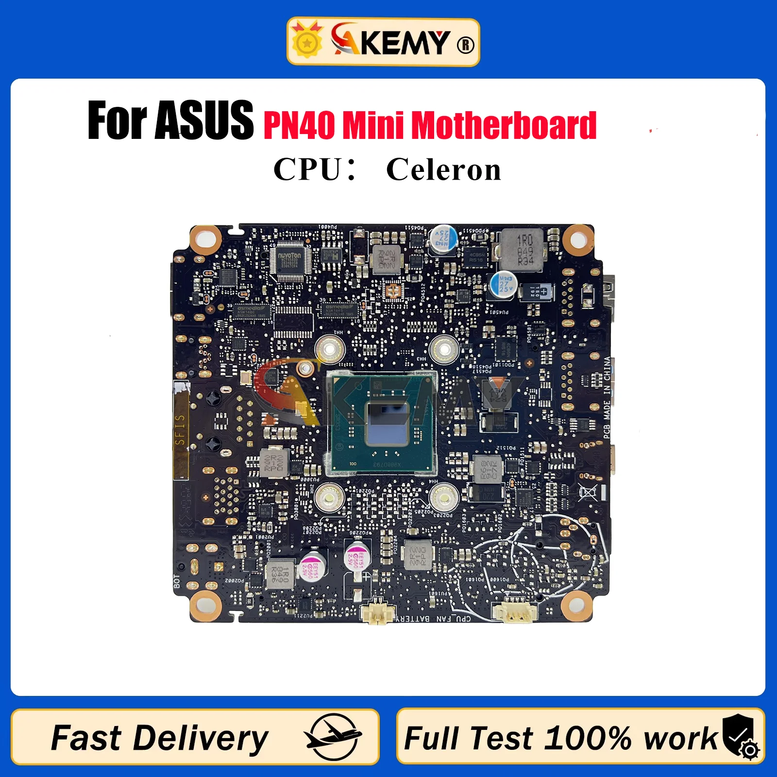 

PN40 Laptop Motherboard For ASUS Mini PC PN40 PN40 Notebook Mainboard With Celeron CPU 100% tests OK fast shipping High quality