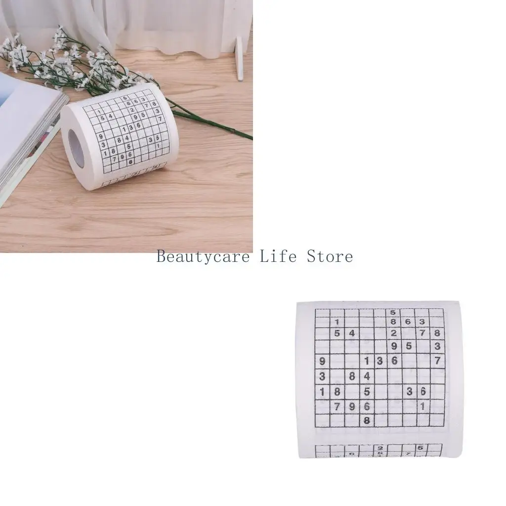 652c-耐久性のある数独-プリントティッシュペーパートイレ浴室楽しいゲームトイレットロール紙