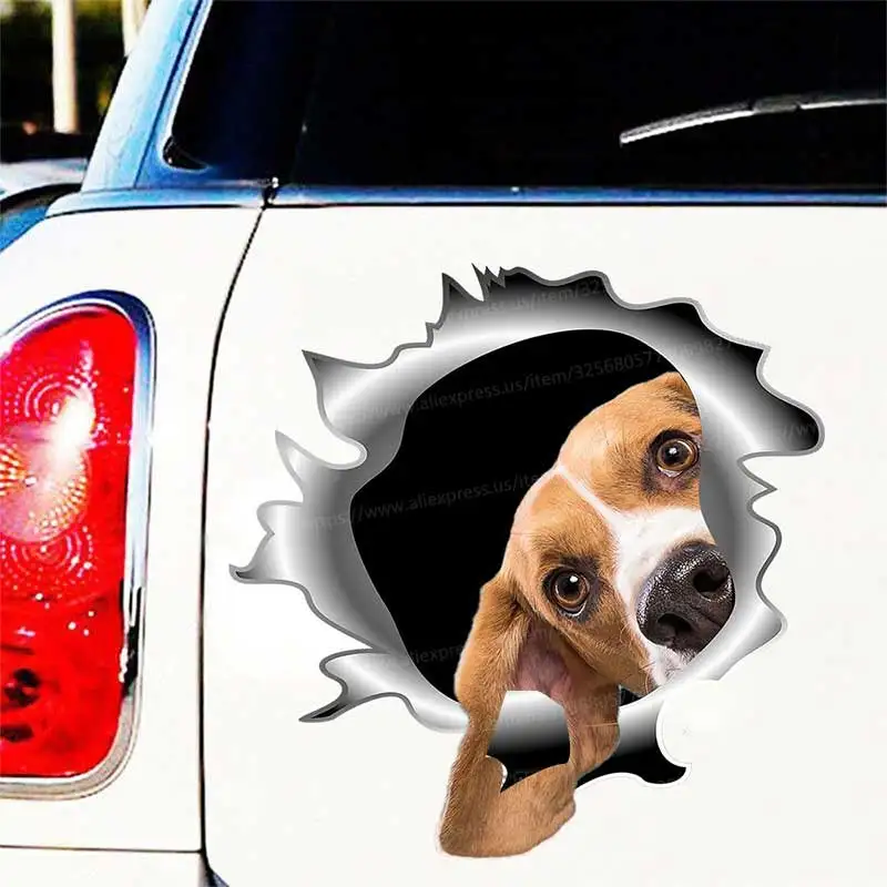 

Cute Hound Pet Dog Animal Cartoon Car Sticker Waterproof Styling Automobiles Motorcycle Exterior Accessories Vinyl Decals SH1134