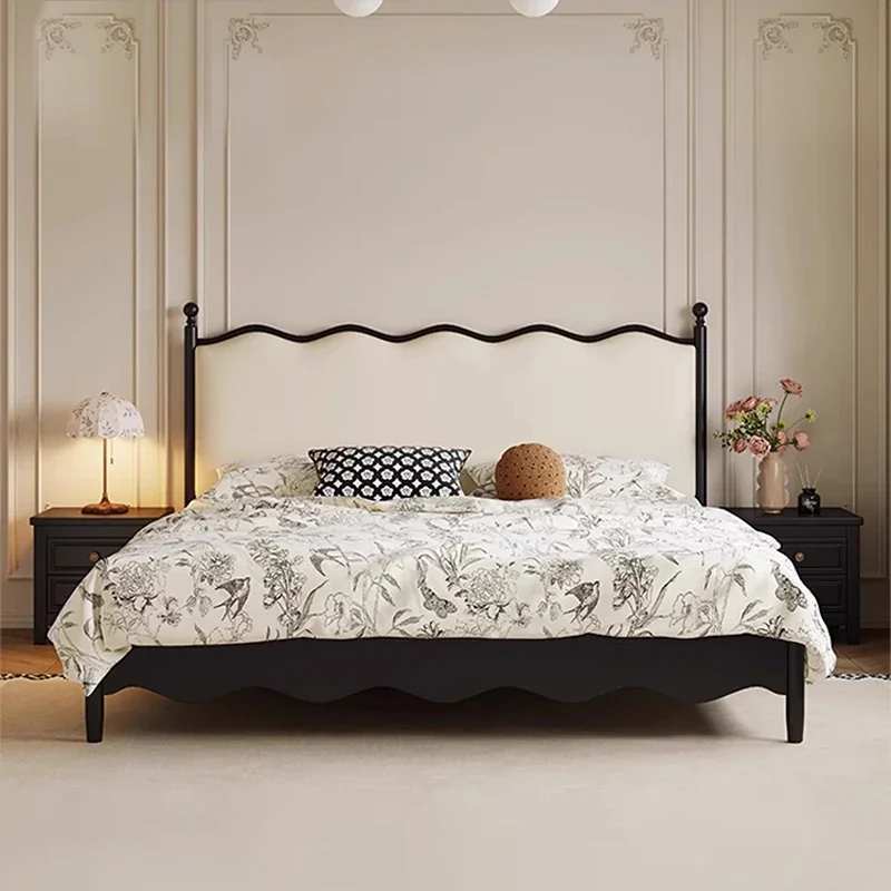 

American all solid wood bed, French retro bed