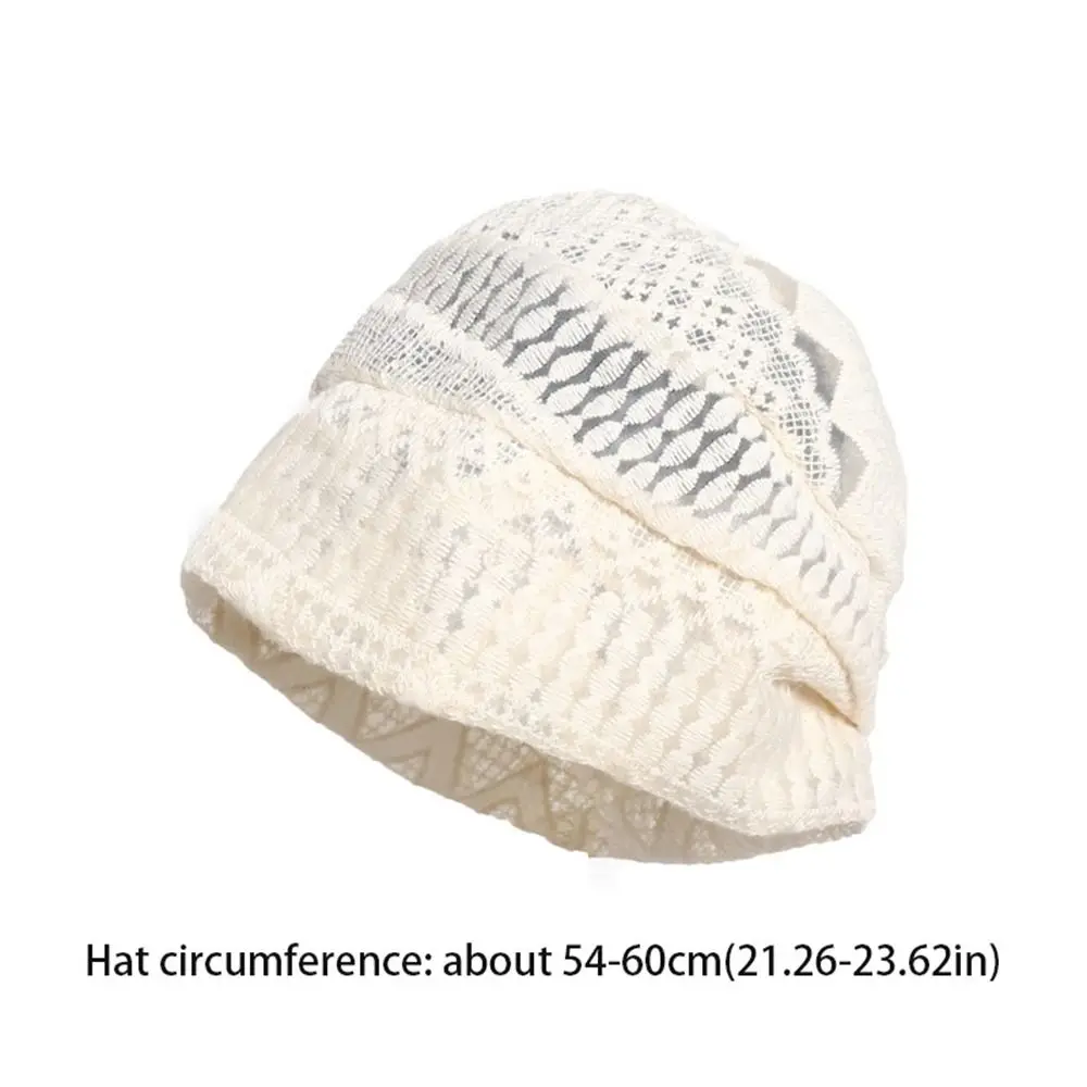 أزياء جوفاء الدانتيل قبعة حار فتاة تنفس قبعة صغيرة الكورية نمط رقيقة محبوك قبعة الملابس والاكسسوارات #6