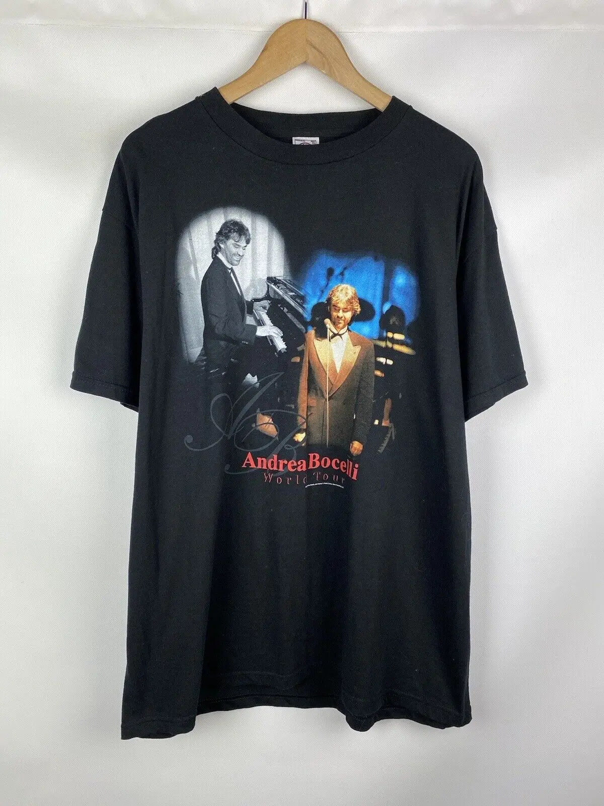

Винтажная Футболка Andrea Bocelli 2000 world tour, размер Xl