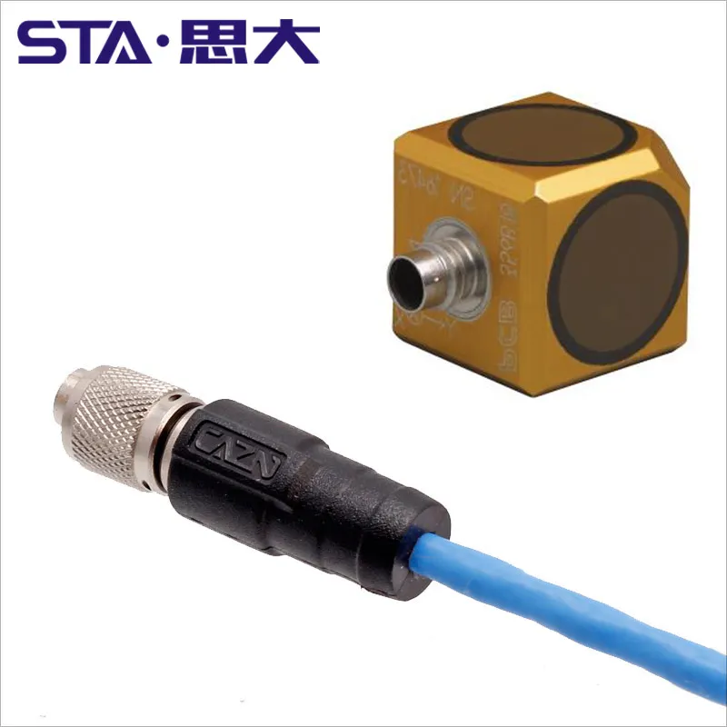 C4 PCB Triaxial Sensor Plug 4-Pin Male and Female 1/4-28UNF to BNC Cable Stainless Steel Circular Connector