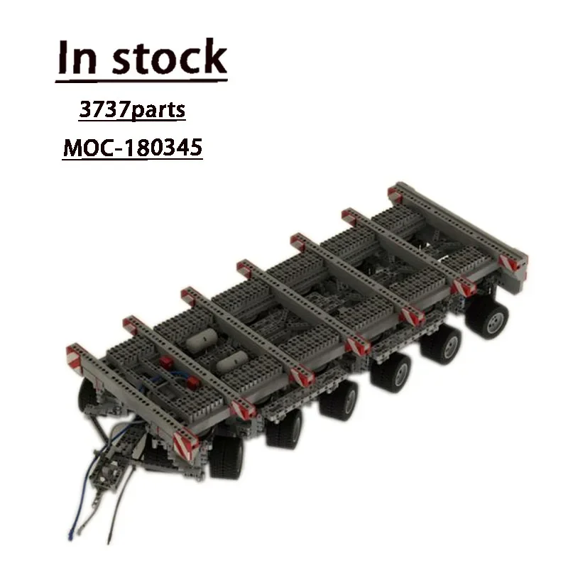 

MOC-180345Multi-Axle Double Line Modular Trailer3737Parts Assembly Stitching Building Block Model Kids BirthdayBuildingBlock Toy