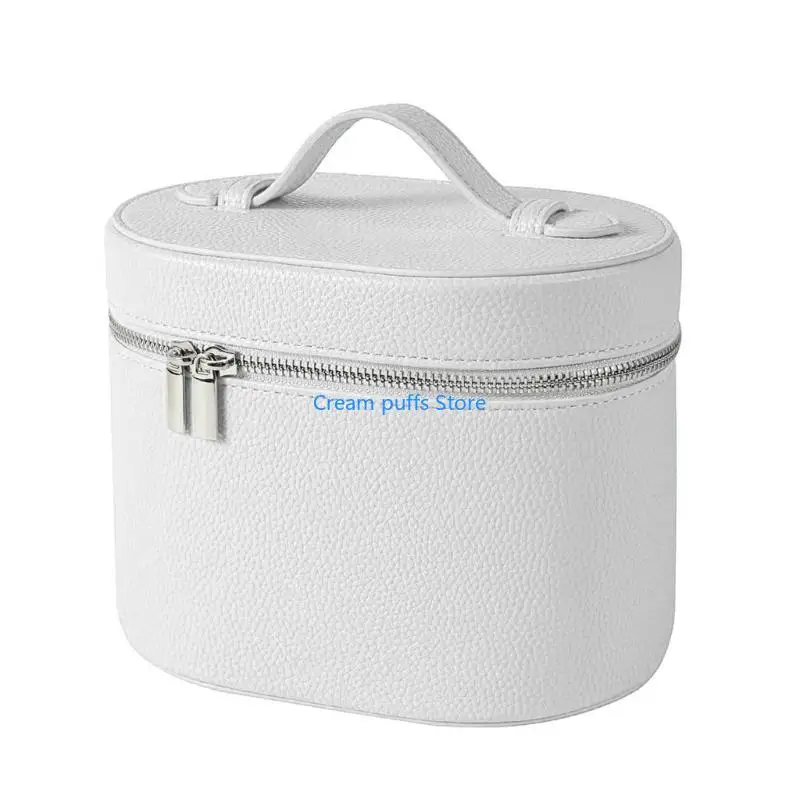 50LE pu leather Makeup Bag Fashion Handbag for Girls Women Large Capacity Storage