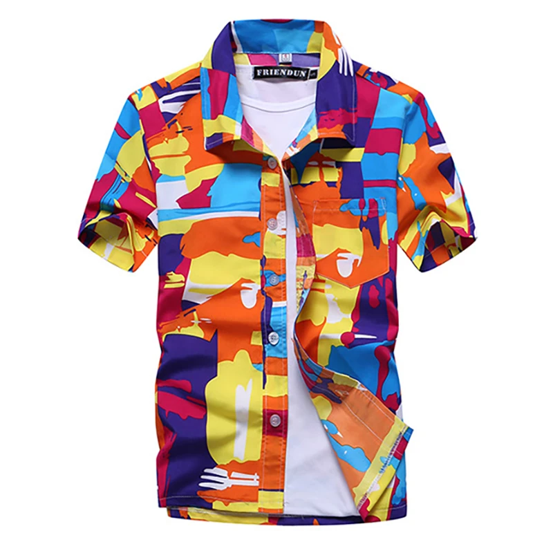 Mens Summer Beach Hawaiian Shirt 2023 Brand Short Sleeve Plus Size Floral Shirts Men Casual Holiday Vacation Clothing Camisas image 2