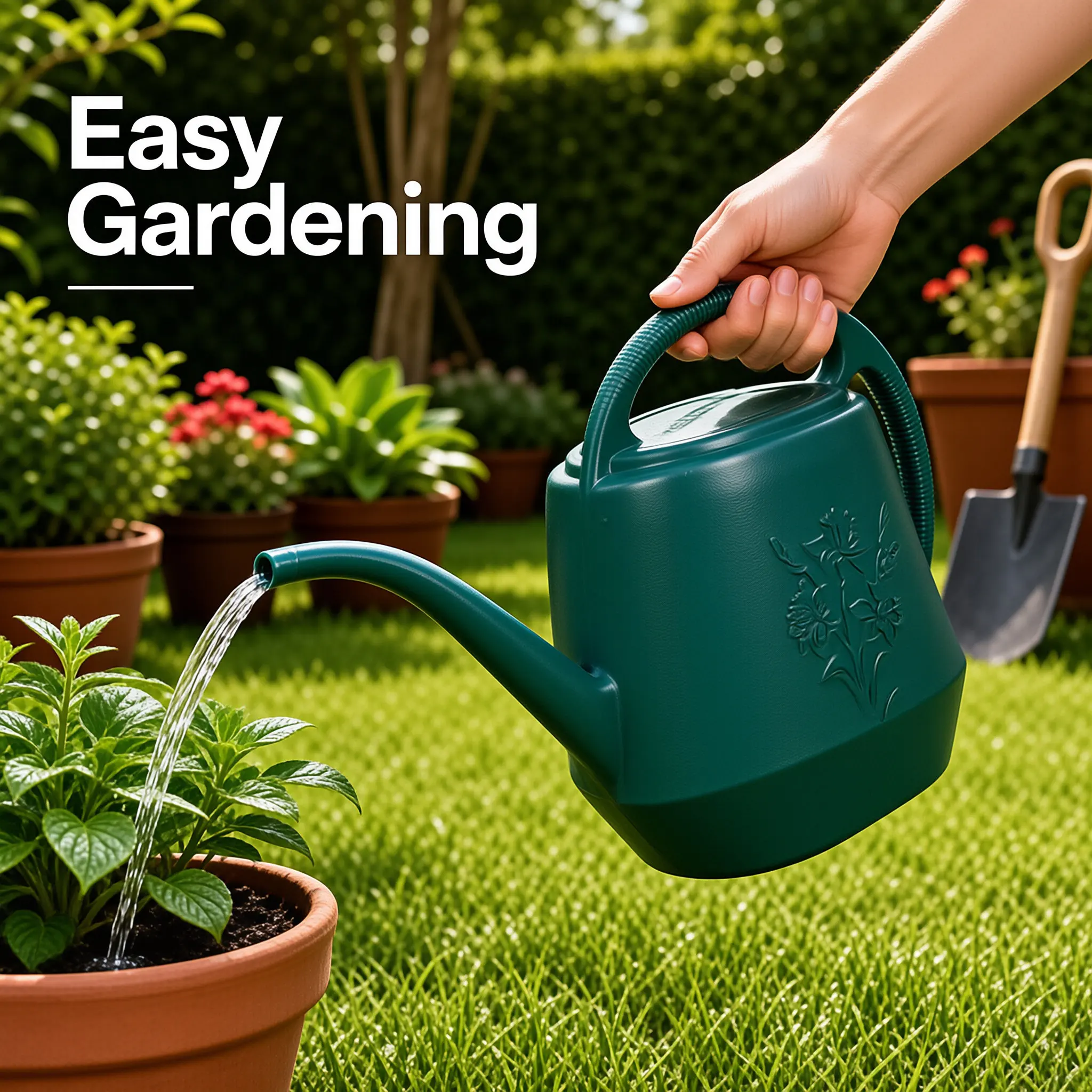 Large Capacity 4L Watering Can Plastic for For outdoor Plants with Precision Long Spout Wide Opening and Sturdy Construction