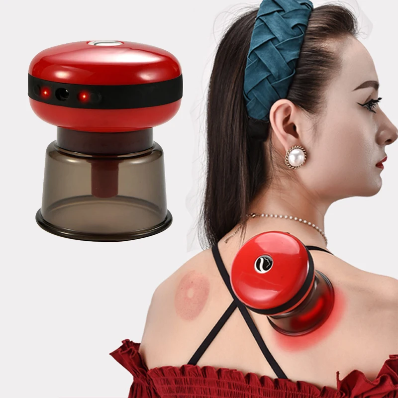 

Electric Intelligent Vacuum Cupping Device Electric Breathing Heating Massager Scraping Device Vibration Portable