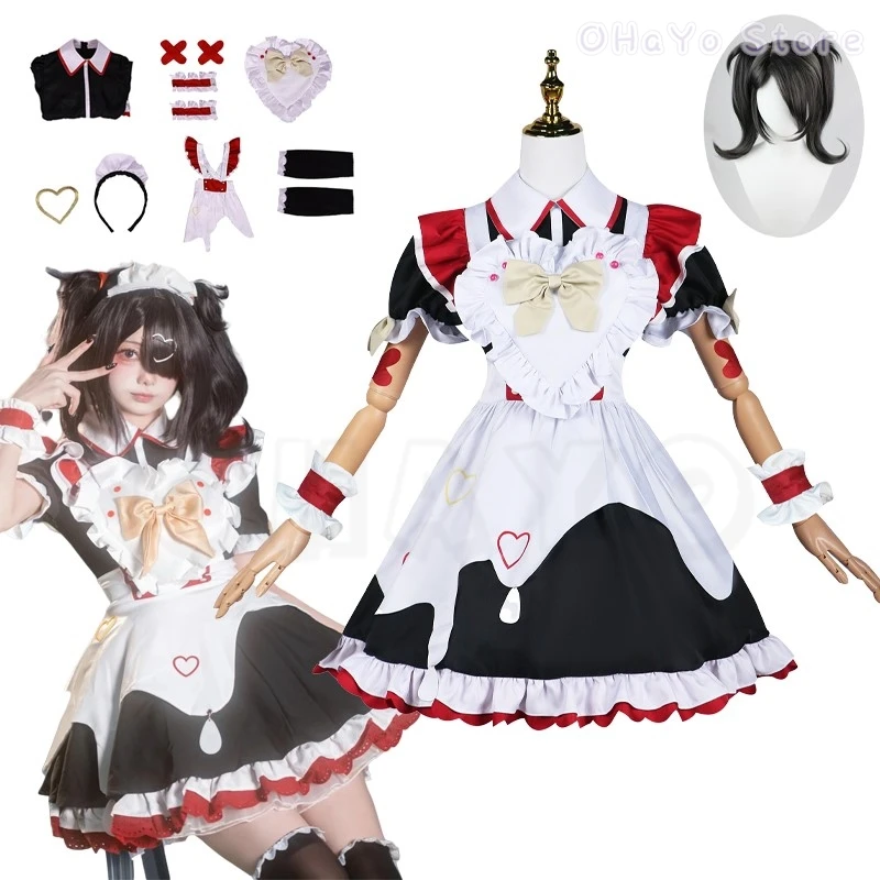 Needy Girl Overdose Abyss KAngel Ame Chan Cosplay Costume Wig New Maid Suit Party Clothes Halloween Women Cute Sexy Dress