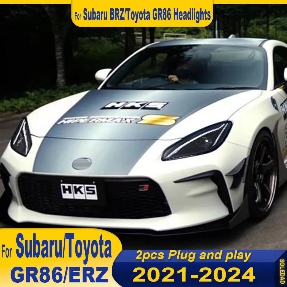 

Автомобильная Стайлинг Фара для Subaru BRZ Toyota GR86 Фара 2021-2024 Светодиодная фара DRL Сигнал Hid Bi Xenon в сборе Plug and play