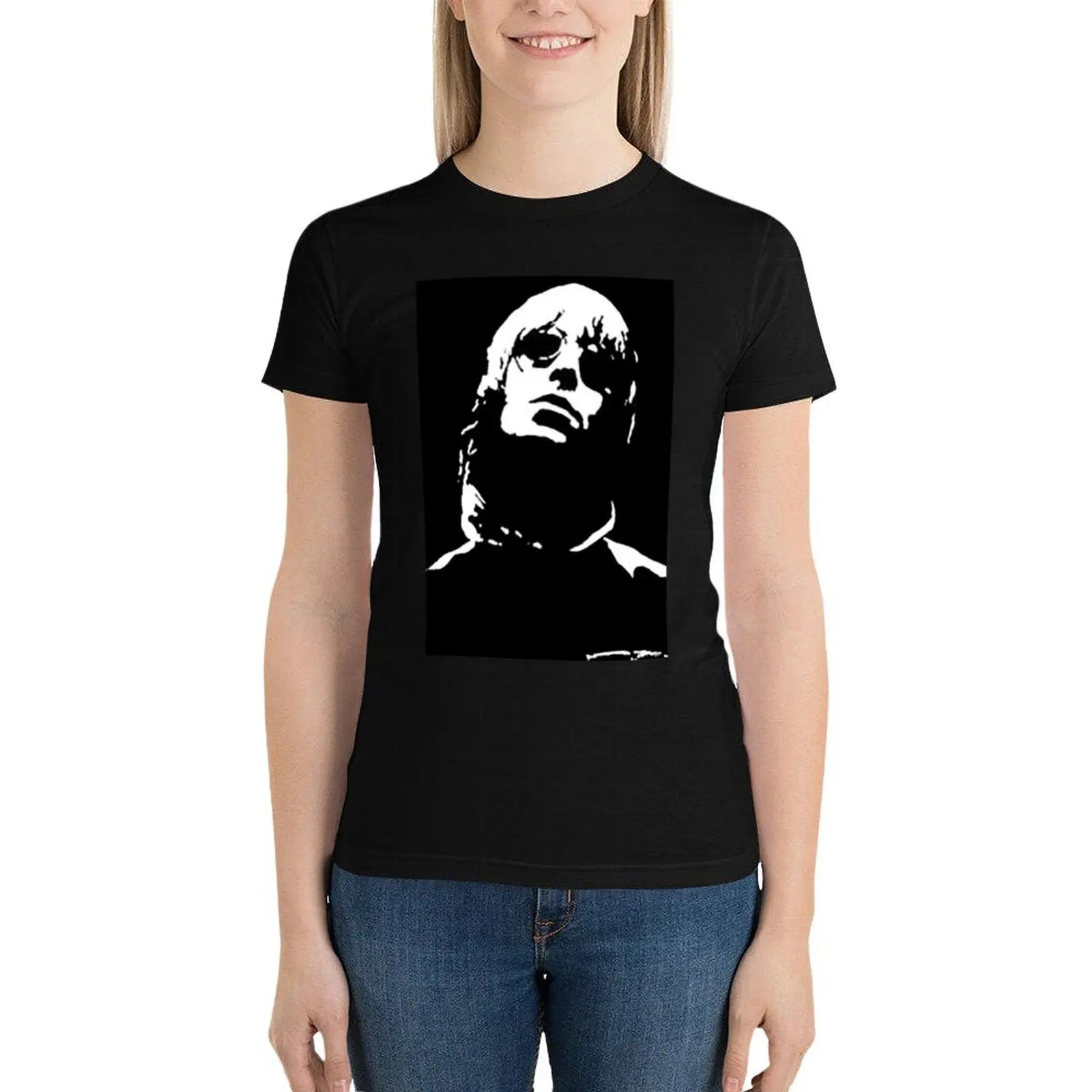 Camiseta de Liam Gallagher Art para mujer, camisetas gráficas, ropa linda, tops bonitos, ropa para mujer, camiseta, vestido largo