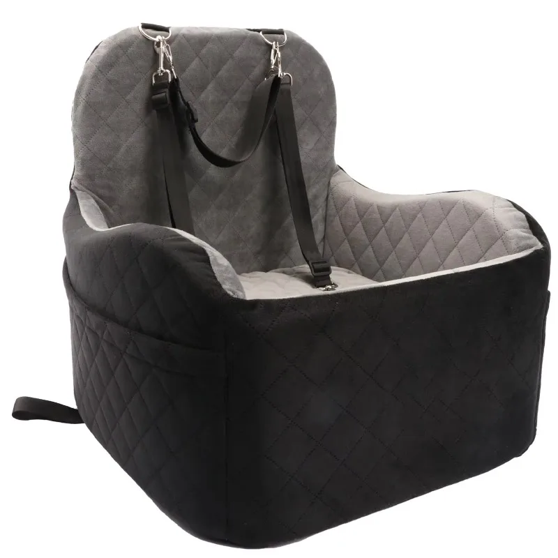 

Travel Dog Car Seat Small Medium Pet Memory Foam Booster Pet Seat for Dogs up to 35 Lbs Elevated Pet Car Seat