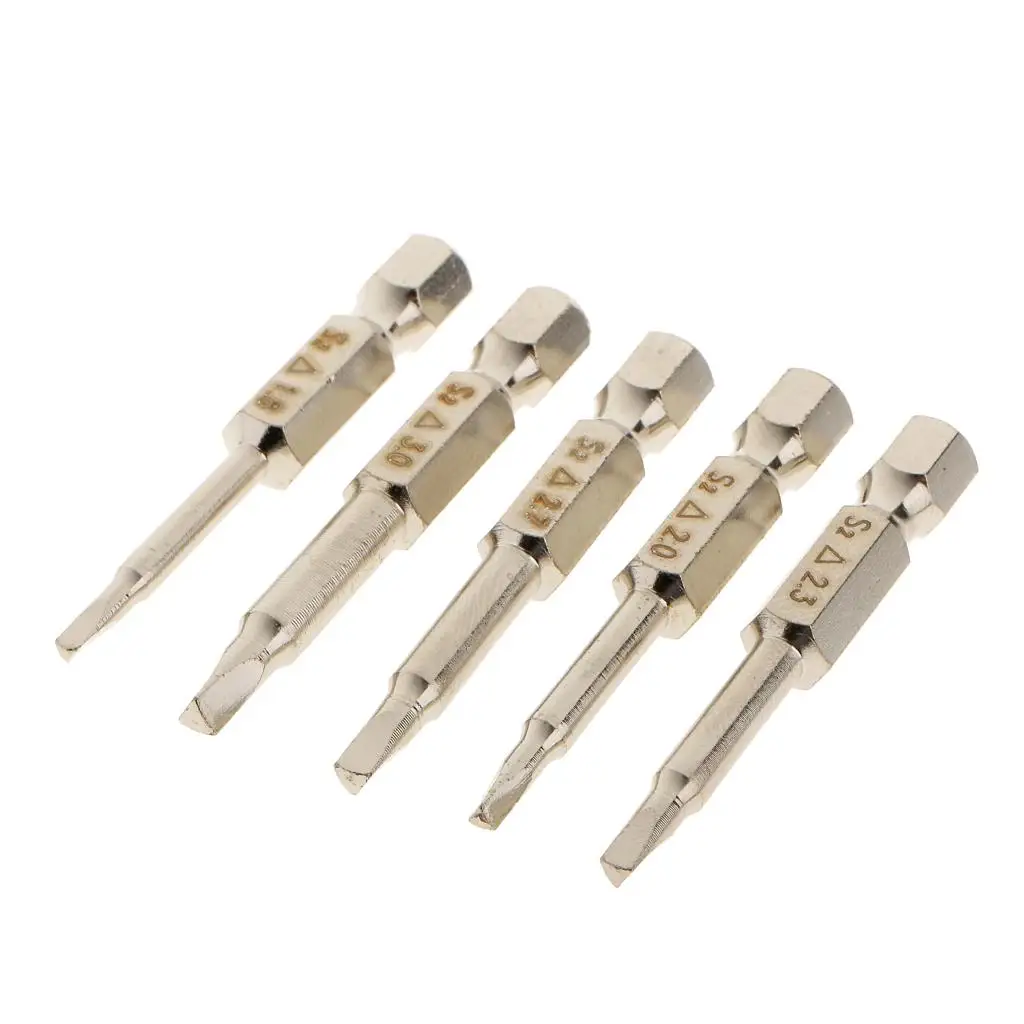 

Magnetic Triangle Head Screwdriver Bits Tip Set S2 Steel 1/4'' Hex Shank Pack of 5