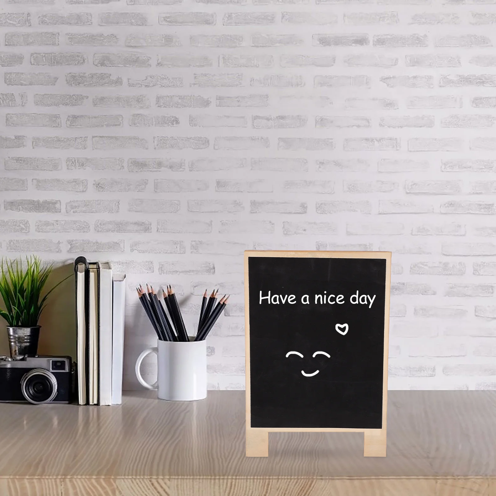لوحة رسائل صغيرة لسطح المكتب لتزيين نباتات حفلات الزفاف، لوحة كتابة قابلة لإعادة الاستخدام، سبورة صغيرة محمولة #2