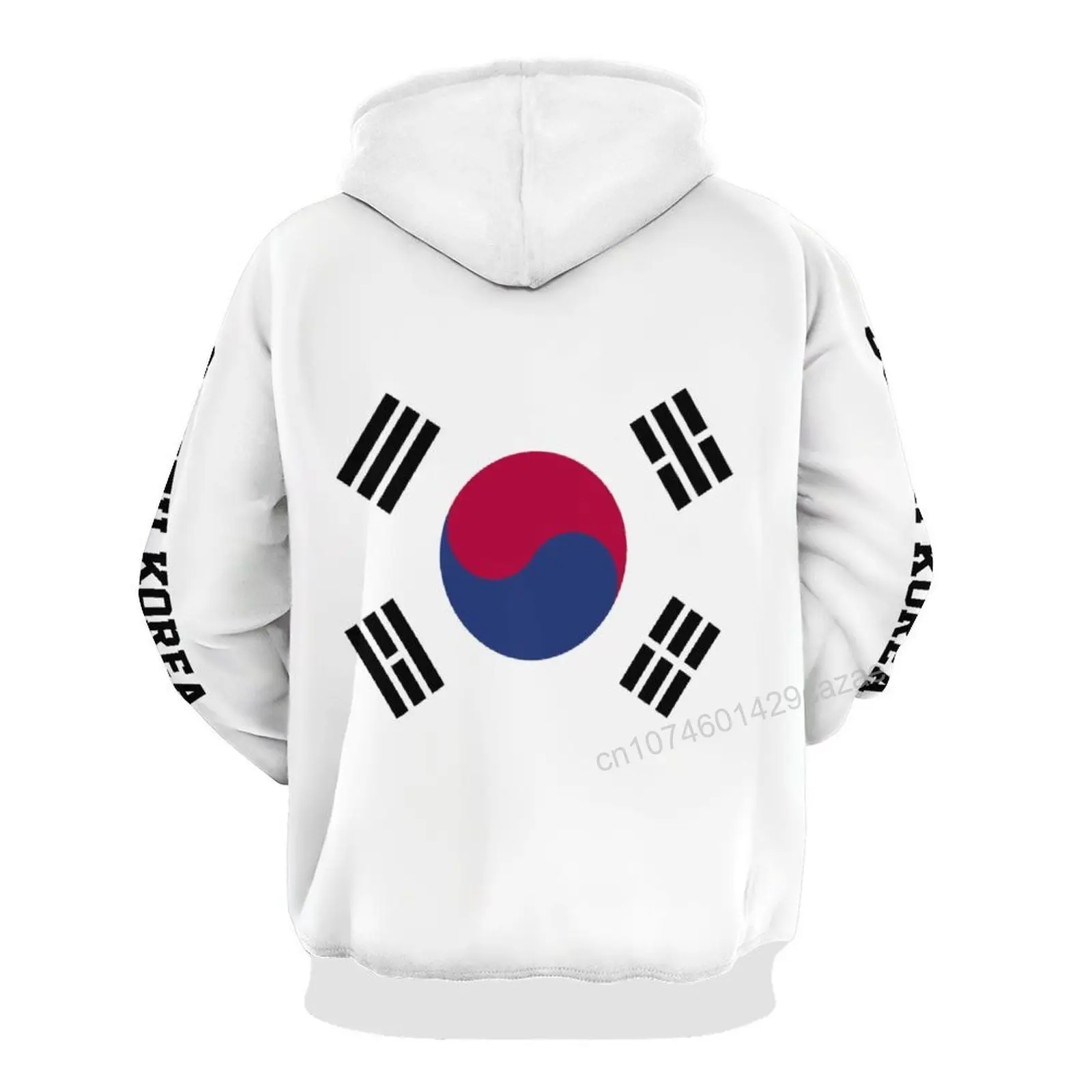 South Korea Country Flag 3D Hoodie Polyester Cool Men Women Harajuku Sweatshirt Unisex Casual Pullover Hoodies