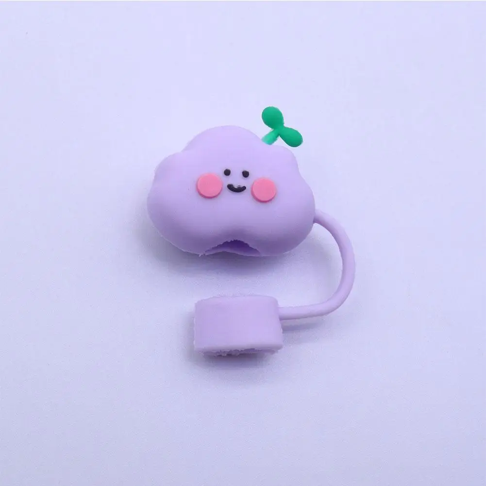 Silicone Straw Cap Cute Cloud For Stanley Straw Cup Accessories Dust-proof Set Accessories 10mm Cloud Shaped Straw Cover