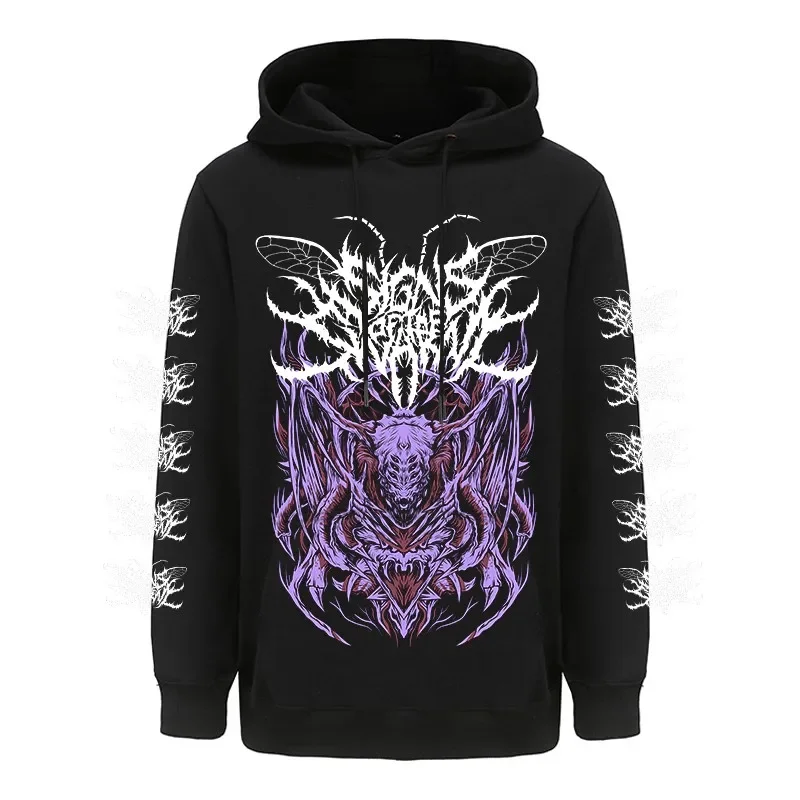 

Signs of the Swarm Heavy Metal Deathwish Hoodie Sweatshirt Men/women Long Sleeve Harajuku Streetwear Oversized Zip-up Hoody Tops