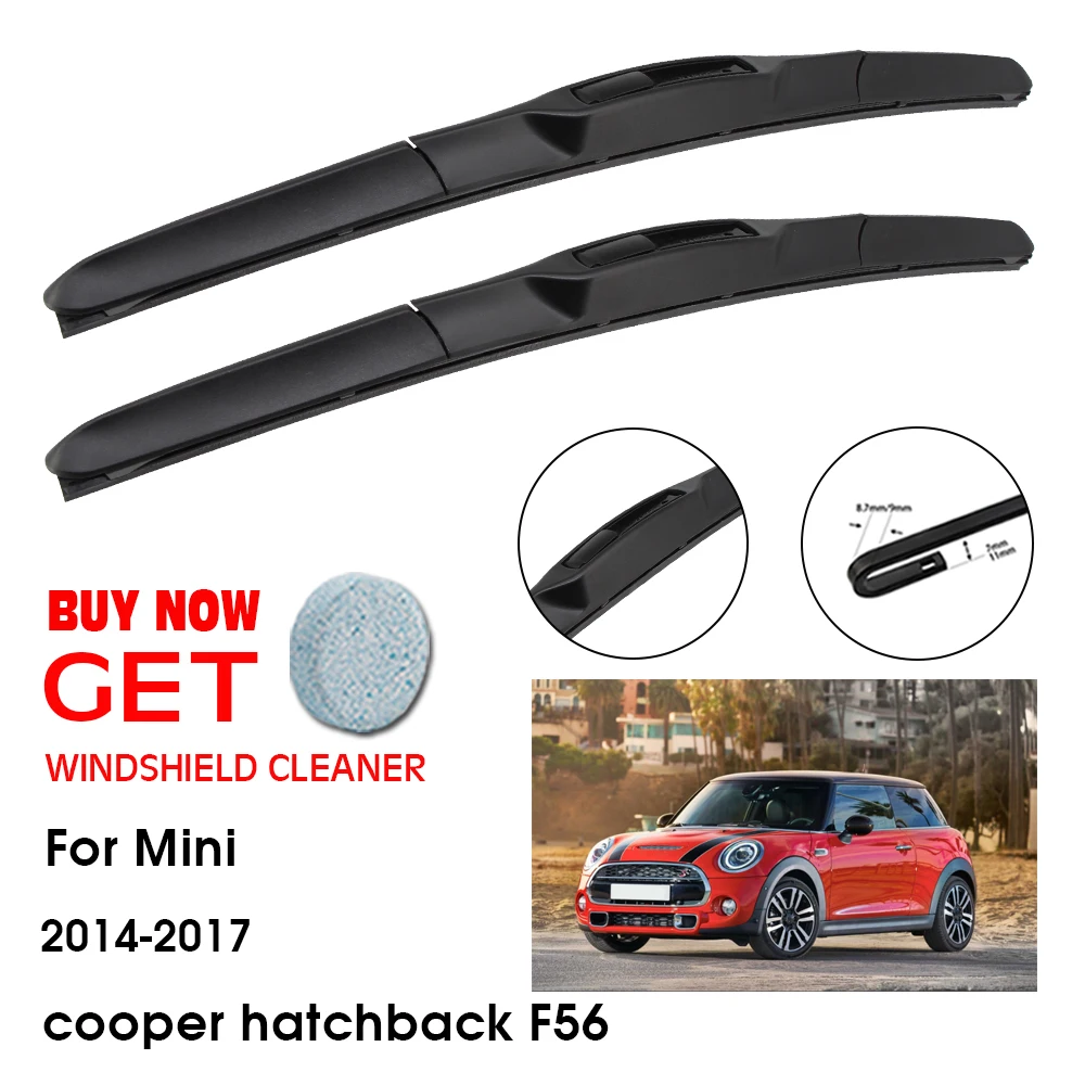 

Car Wiper For Mini cooper hatchback F56 19"+18" 2014-2017 Front Window Washer Windscreen Windshield Wipers Blades Accessories