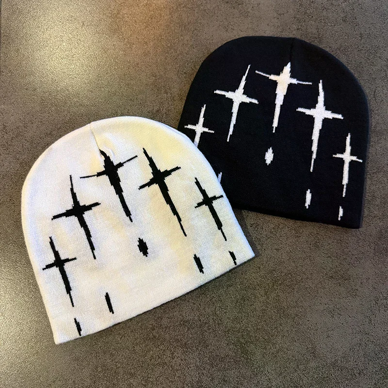 جديد ريترو المتخصصة محبوك قبعة المرأة الخريف والشتاء الدافئة البلوز الباردة قبعة الشارع صورة مقعر شكل قبعة صوف