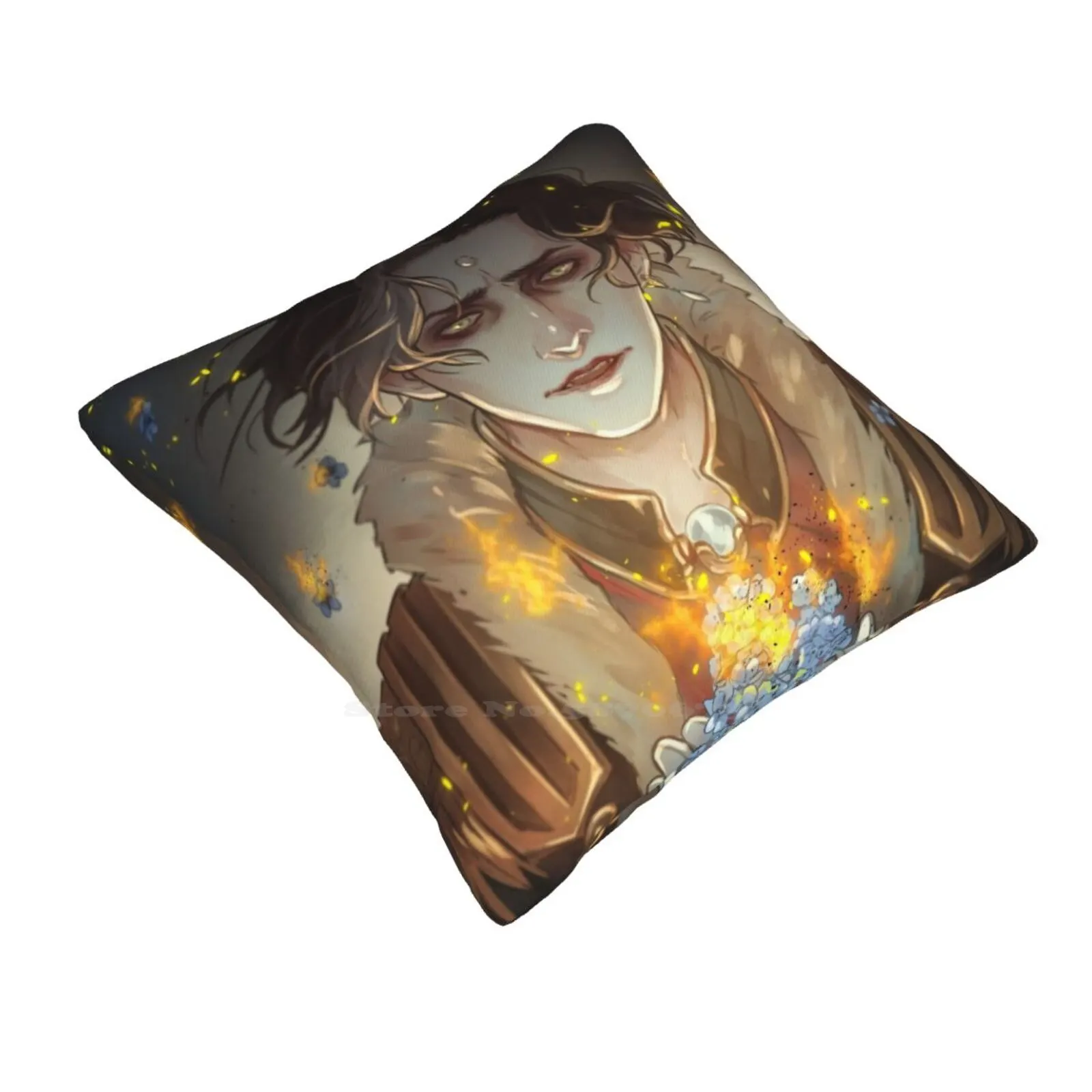 All Your Forget-Me-Nots Pillows Case Bedroom Home Decoration Ffxiv Fanart Emet Selch