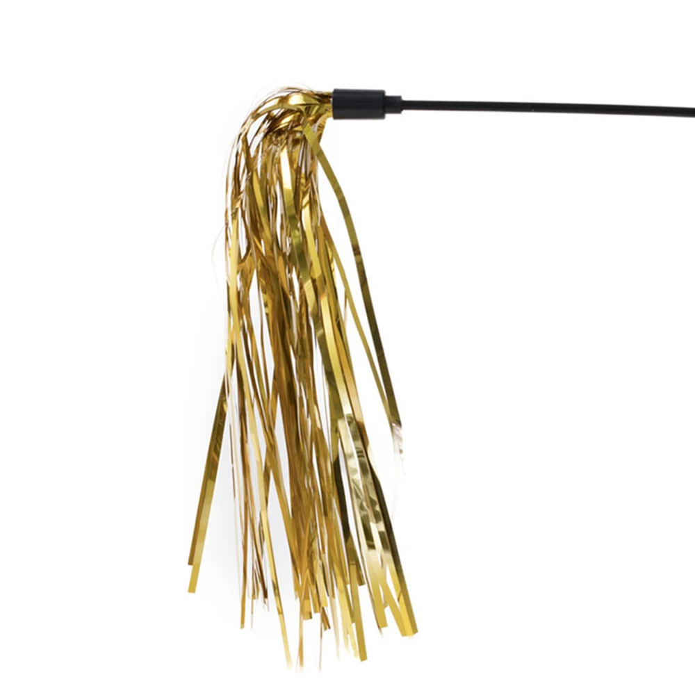 Pet Cats Interactive Toys Colorful Hand Lever Fashionable Plastic Cat Supplies Ribbon Cat Toy Tasteless Funny Beautiful