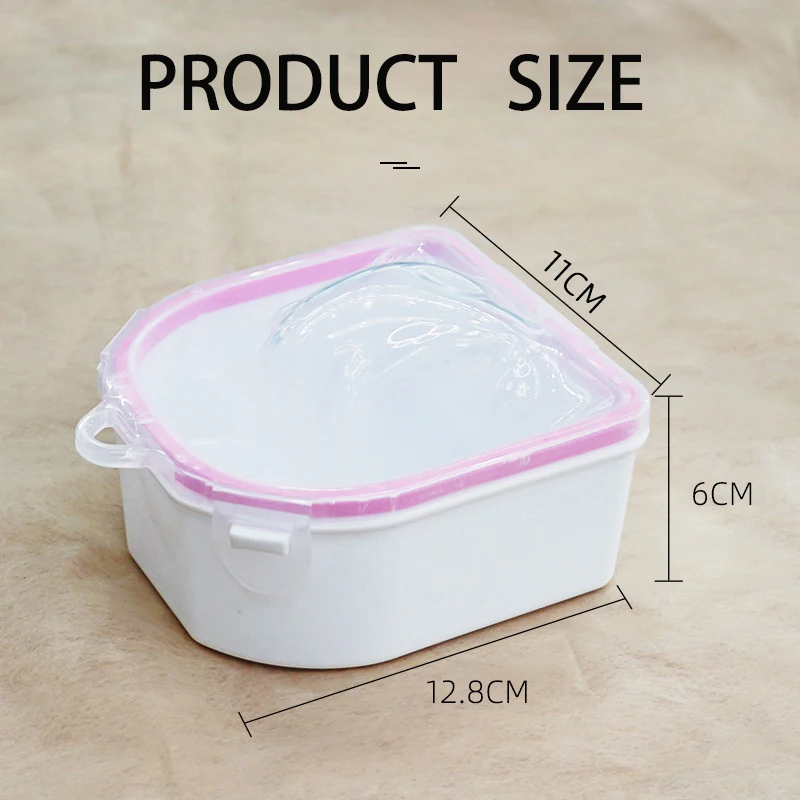 1PCS Double-layer Nail Soaking Hand Bowl For Manicure Rolabling Snap Acrylic Nail Remover Tool Acetone Nail Polish Removal Bowl image 5