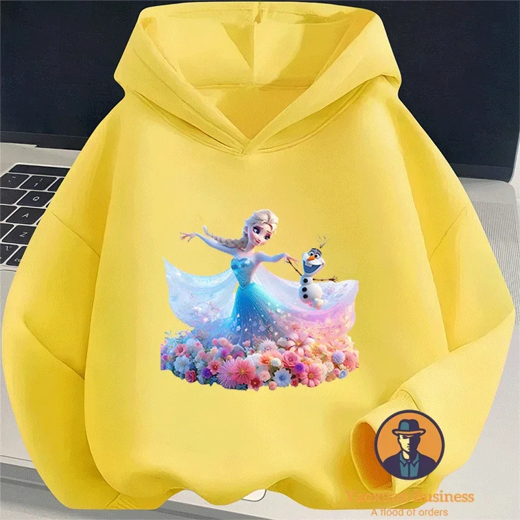 نمط جديد ديزني إلسا ليتل بويز كيدز هوديي لطيف مطبوعة الكرتون الدافئة يندبروف الخريف الشتاء الموضة #6