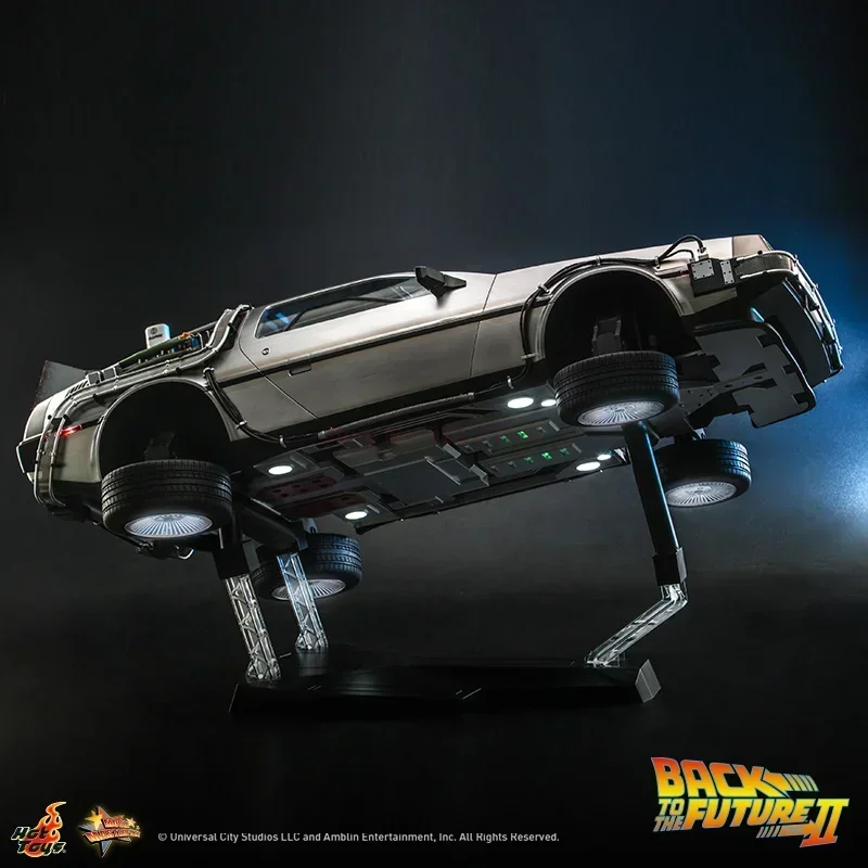 Original Hot Toys Anime Figures MMS636 Back to the Future 2 DeLorean Time Machine 1/6 72cm Treasure Car Collectible Vehicle Gift