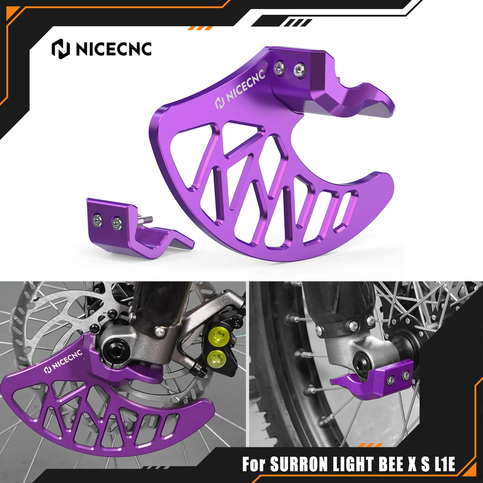 

NICECNC For Surron Light Bee X For Sur-Ron Light Bee S L1E For Segway X160 X260 Front Brake Disc Guard & Front Fork Leg Guards