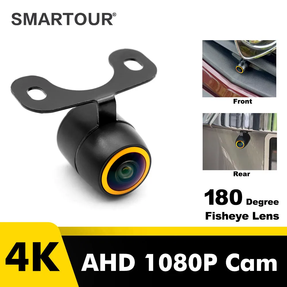 

Smartour AHD1080P Car Rear View Back Up Camera 180 Degree Fisheye Golden Len Full HD Night Vision Vehicle Reversing Front Camera