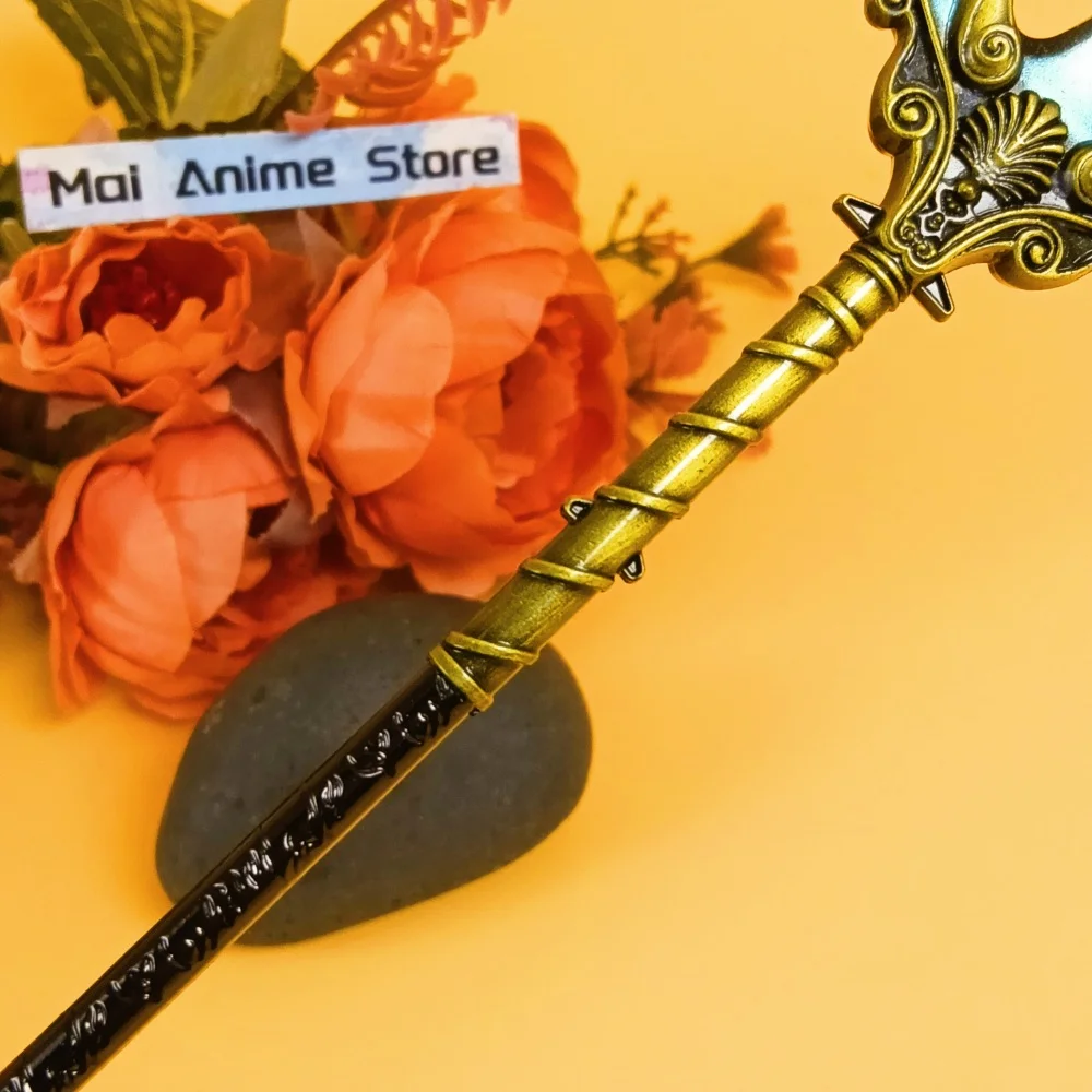 8.6 بوصة إله الحرب كاتانا الرمح ترايدنت بوسيدون سيف معدني الساموراي صابر أنيمي النينجا سكين الحجم الحقيقي كاتانا لعبة غير حادة هدية
