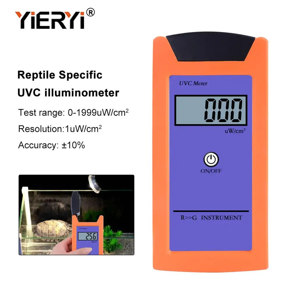 RGM-UVC para reptiles, medidor de radiación ultravioleta, iluminómetro UVC