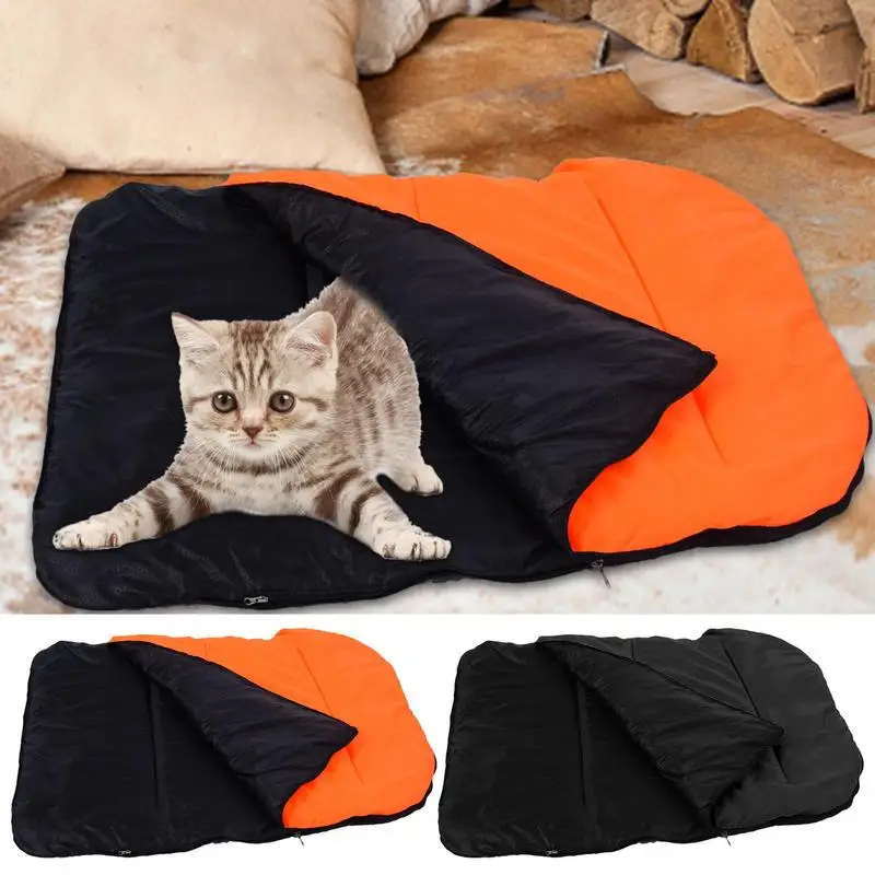 

Dog Sleeping Bag Electric Puppy Sleeping Bag Packable Dog Heated Mat Outdoor Travel Dog Bed Sleeping Bag With Zipper Portable